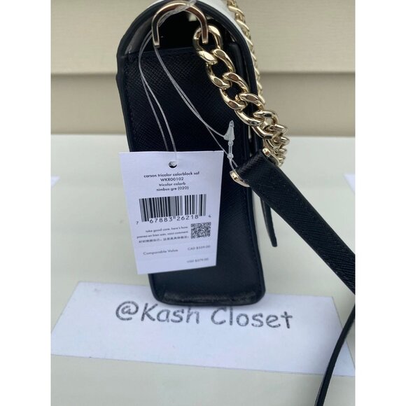 Kate Spade crossbody carson purse convertible shoulder bag nimbus grey - Picture 5 of 12